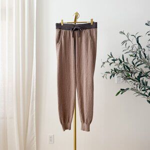 Faherty Surf Sweater Jogger | Organic Cotton | Taupe/Charcoal | Size L